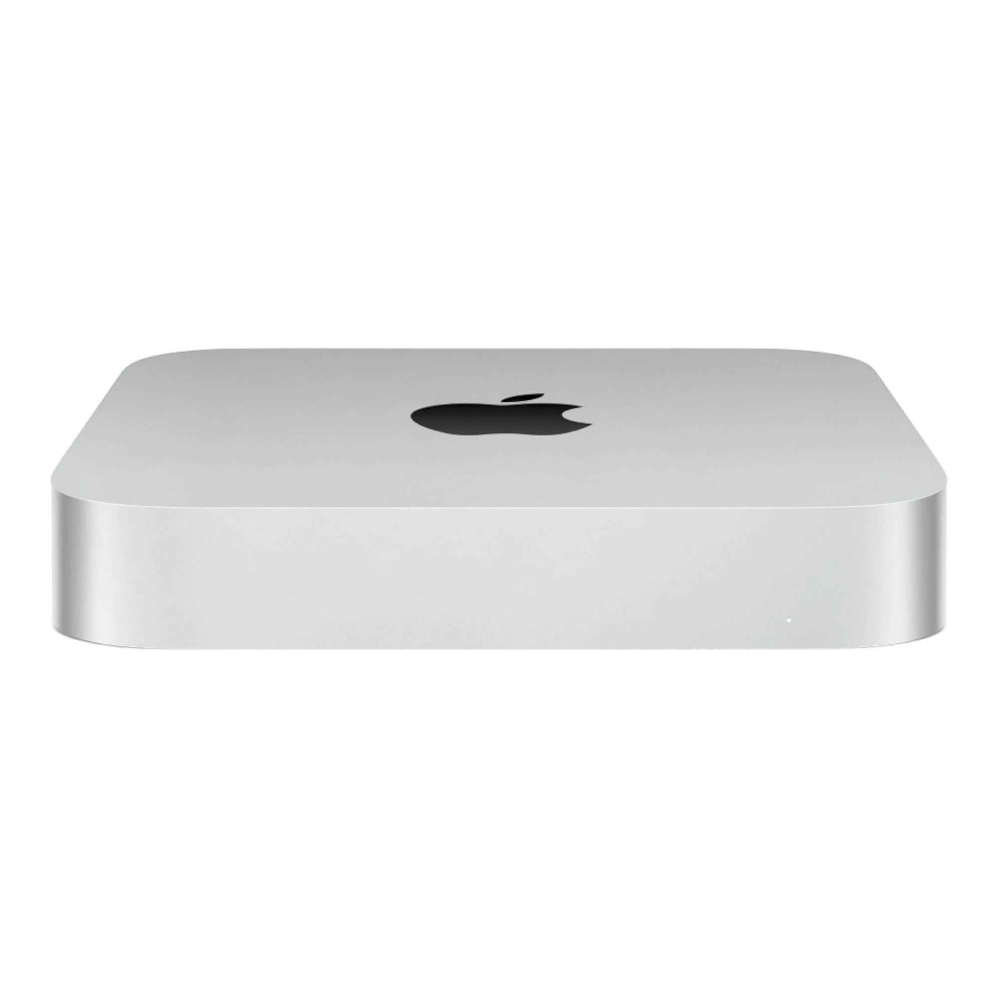 Apple Mac Mini M2 2023 front view with minimal silver design